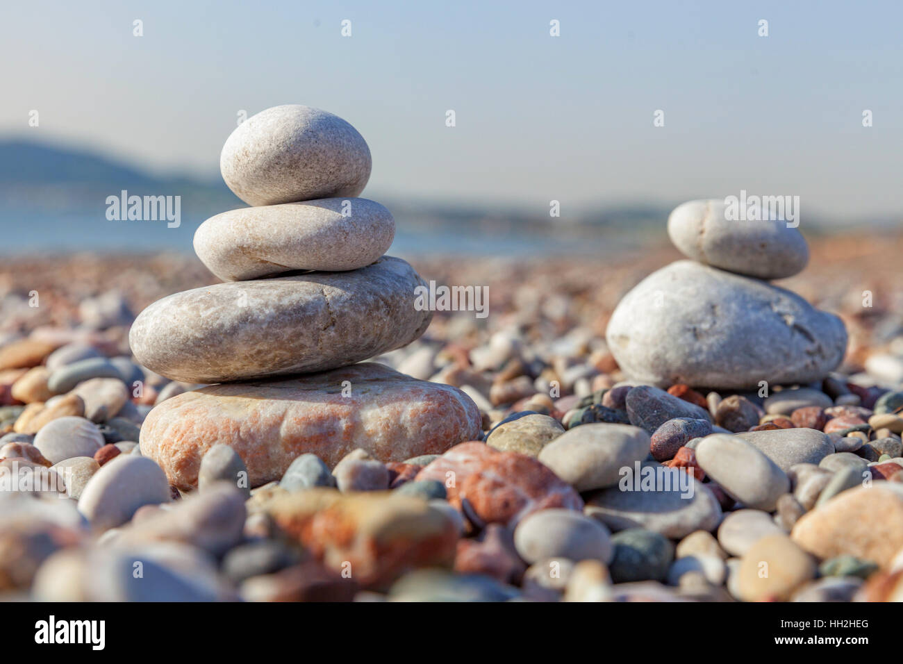 rocks on the coast of the Sea in the nature Stock Photo