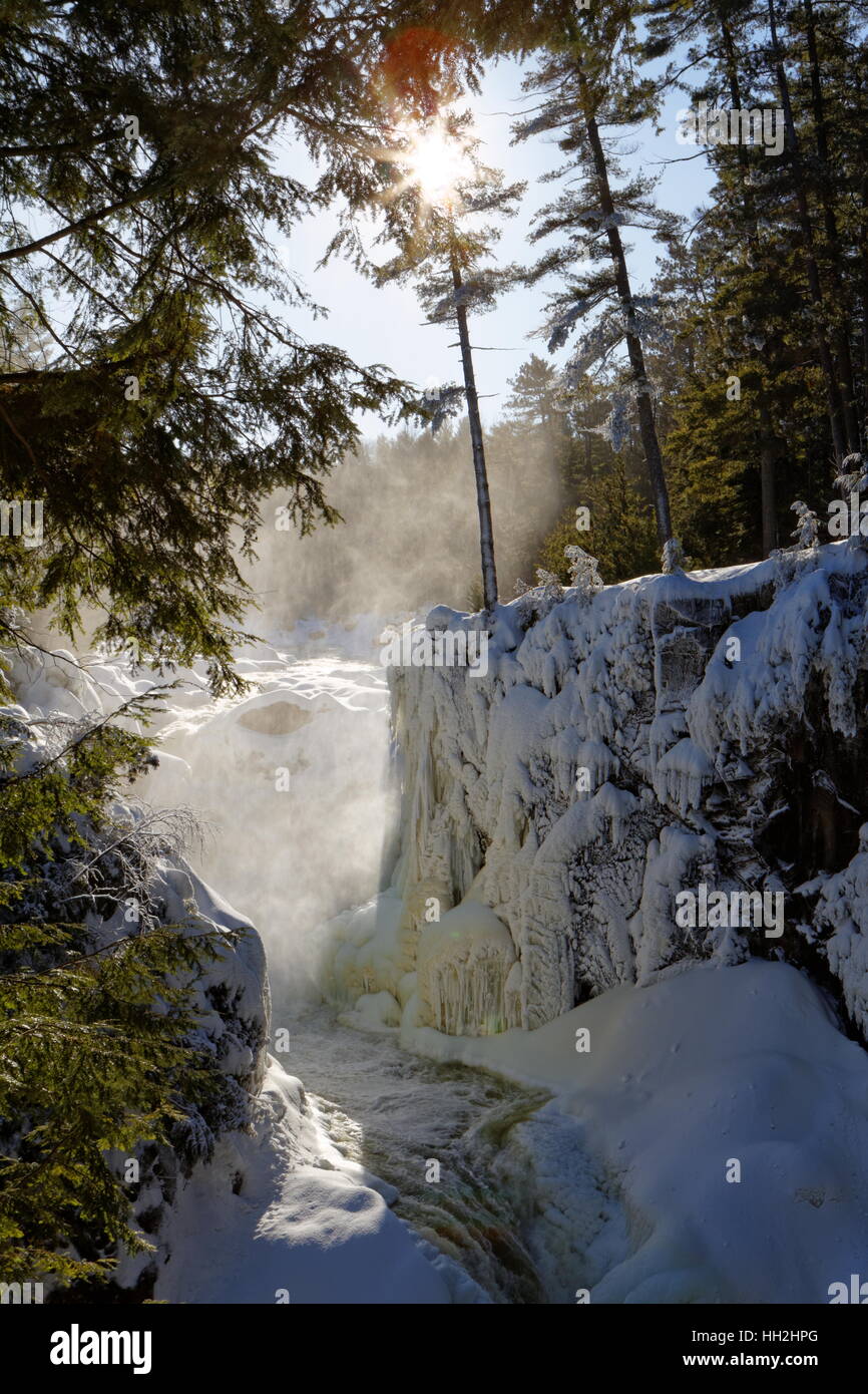 Waterfalls in the Winter Stock Photo - Alamy