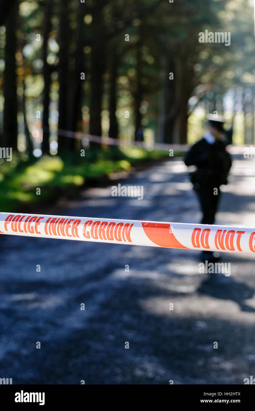 Police Inner Cordon Tape Stock Photo Alamy