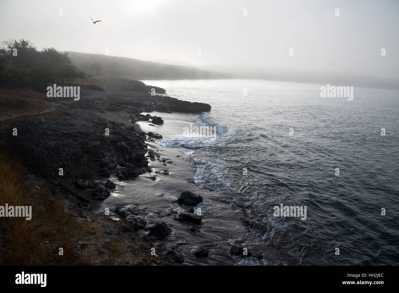 The sun is rising on the Bay of Pigs, province of Matanzas, Cuba Stock Photo