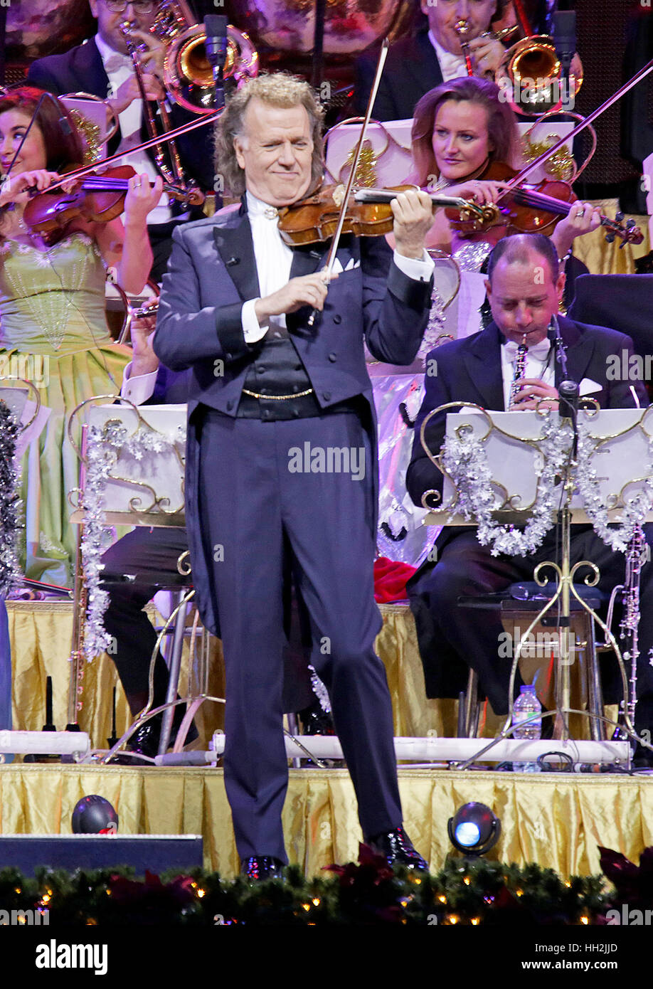 Andre Rieu and the Johann Strauss Orchestra Performing at Liverpool Echo Arena  Featuring: Andre Rieu Where: Liverpool, United Kingdom When: 15 Dec 2016 Stock Photo