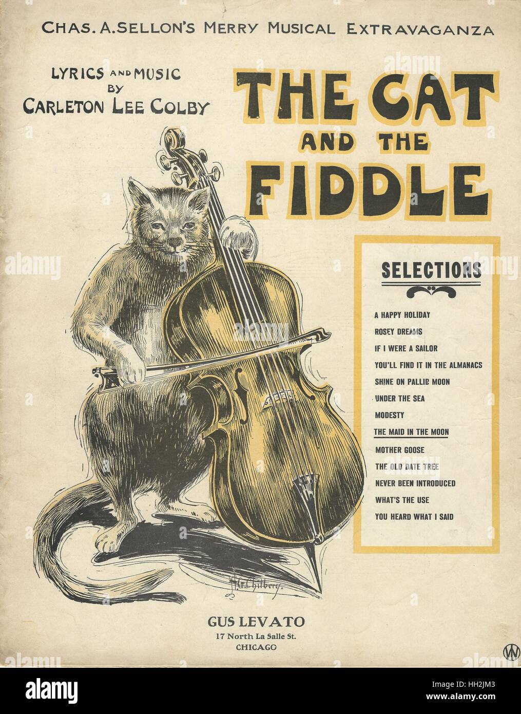 Cat and the fiddle illustration hires stock photography and images Alamy
