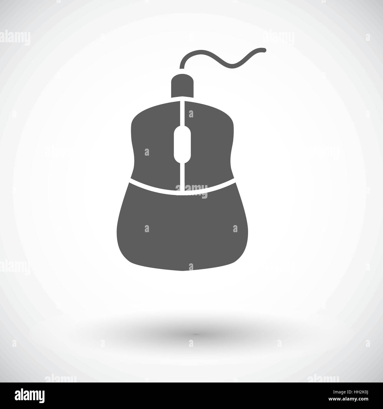 Computer Mouse. Single flat icon on white background. Vector ...