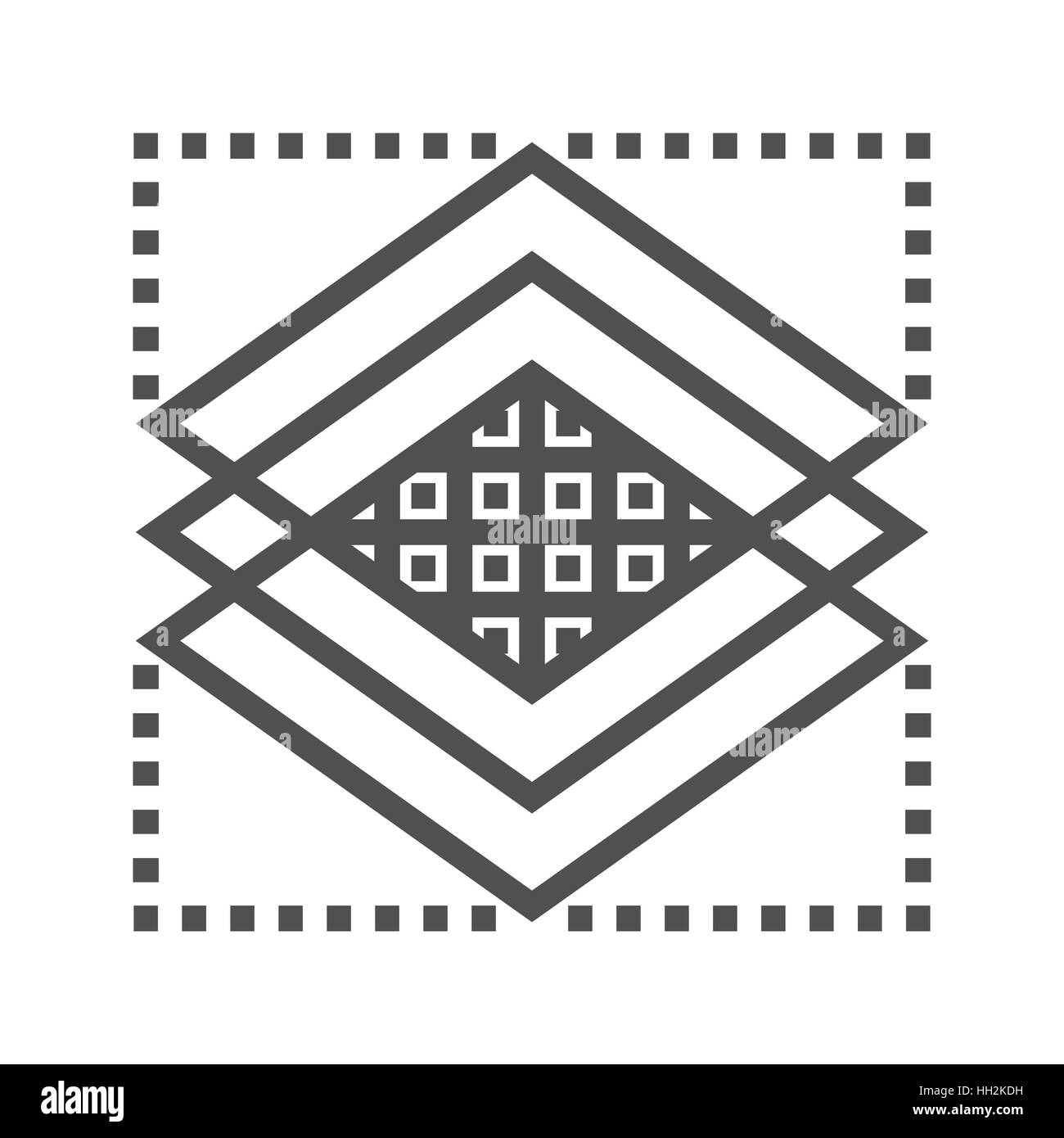 Layers Thin Line Vector Icon Isolated on the White Background Stock ...