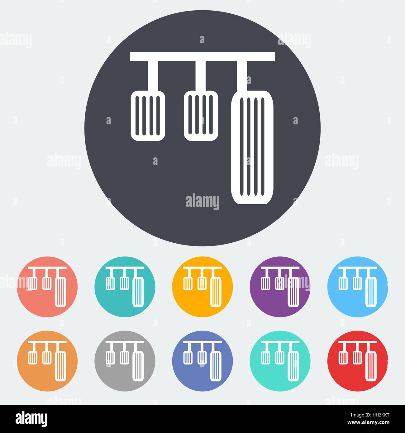 Pedal car. Single flat icon on the circle. Vector illustration Stock ...