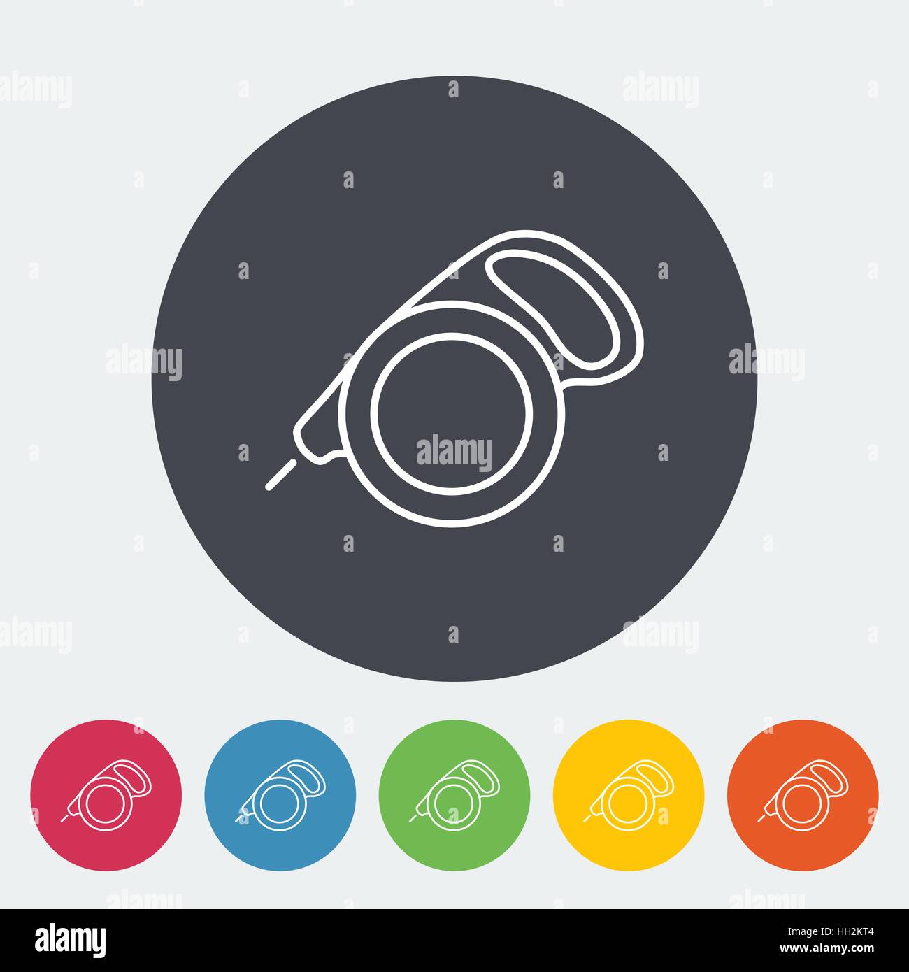 Retractable lead icon. Thin line flat vector related icon for web and ...