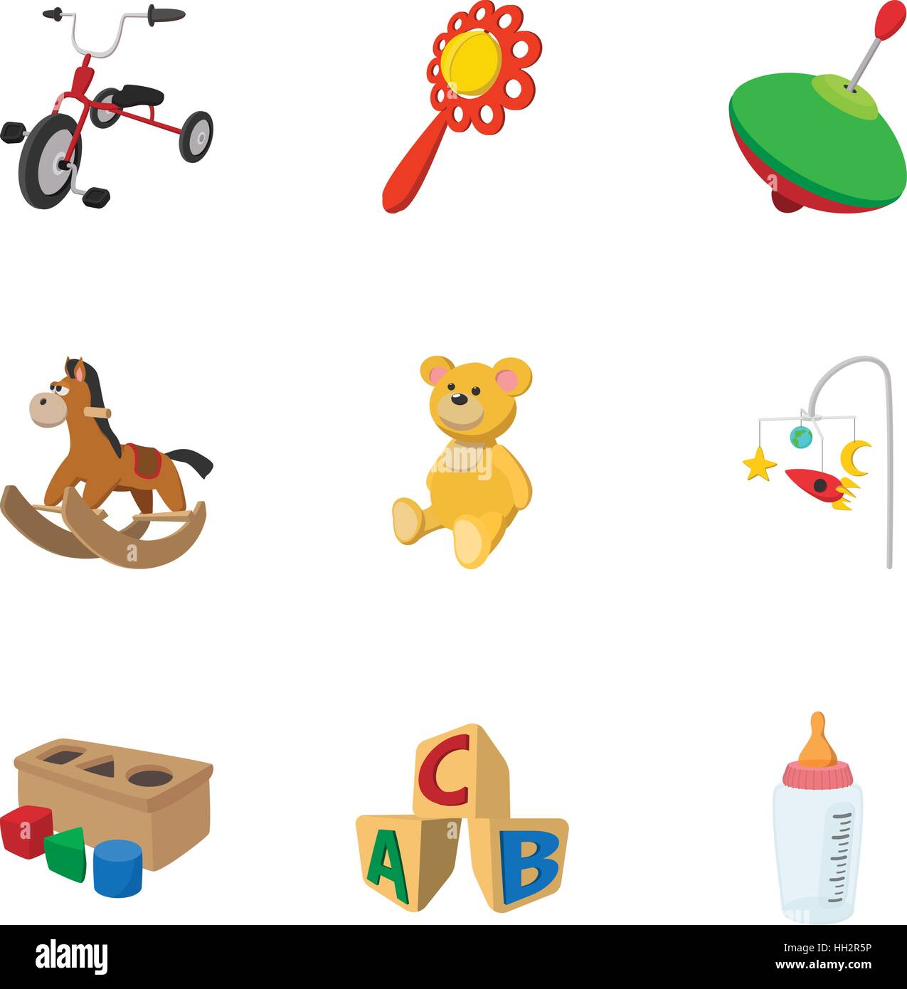 Types of toys icons set, cartoon style Stock Vector Image & Art - Alamy