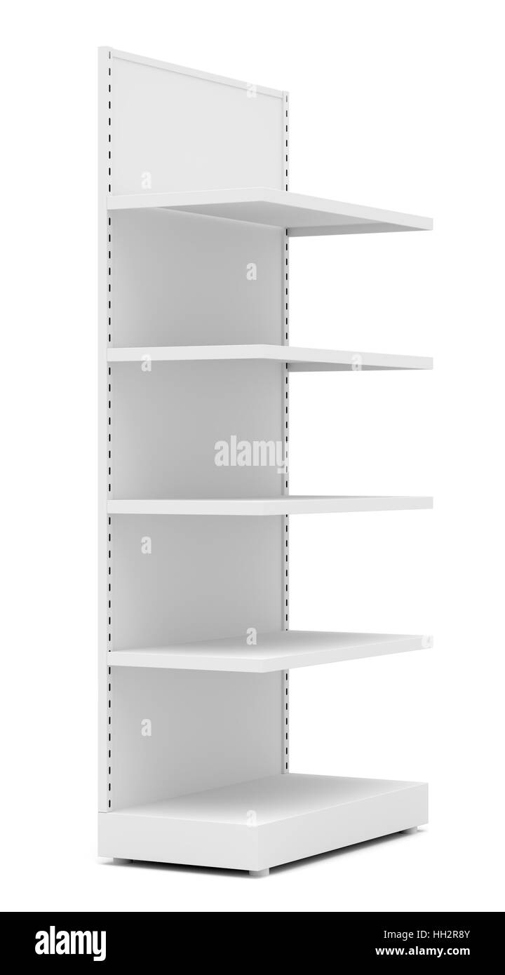 White Empty Retail Shelves Stock Photo Alamy