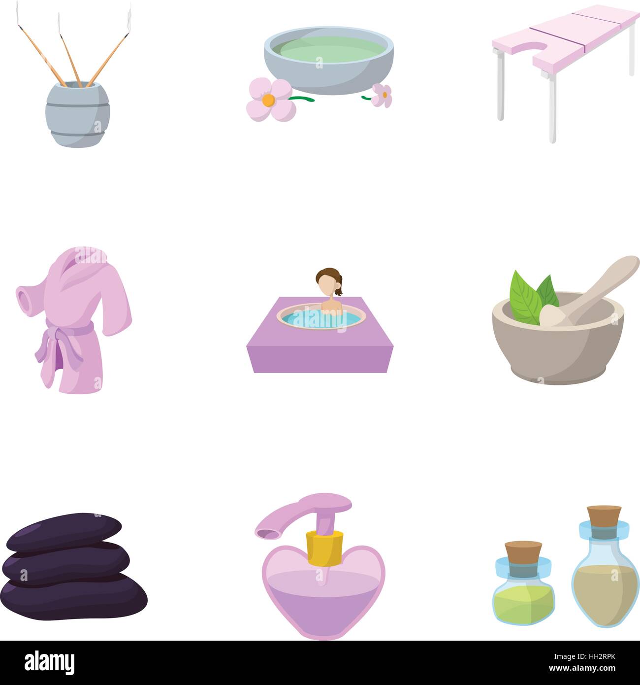 Beauty salon icons set, cartoon style Stock Vector Image & Art - Alamy