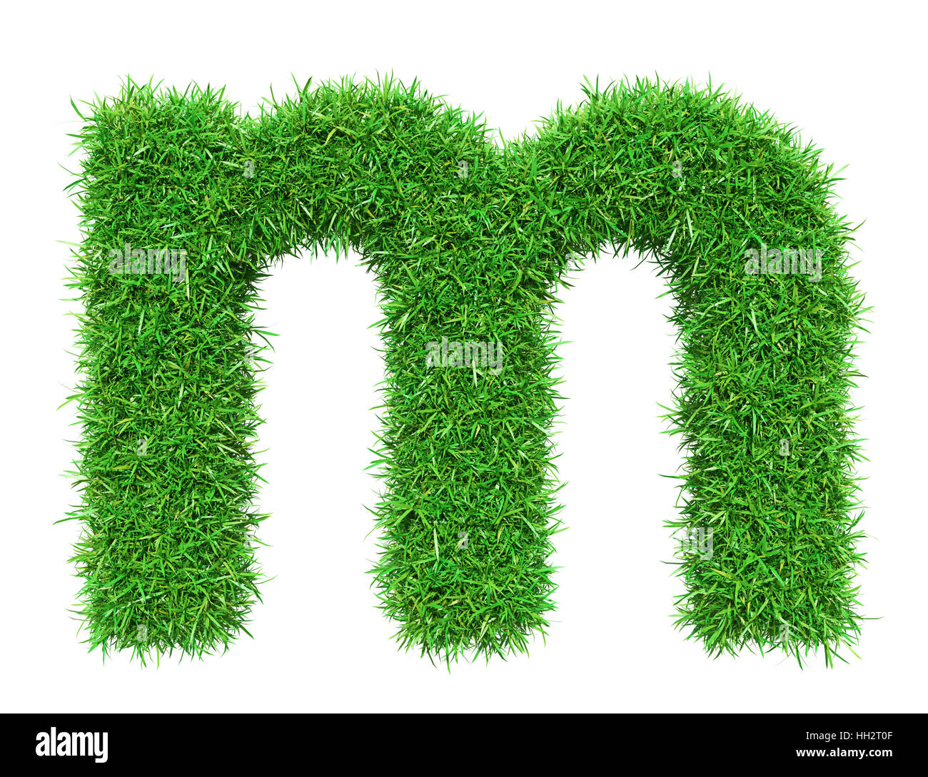 Green Grass Letter M Stock Photo - Alamy