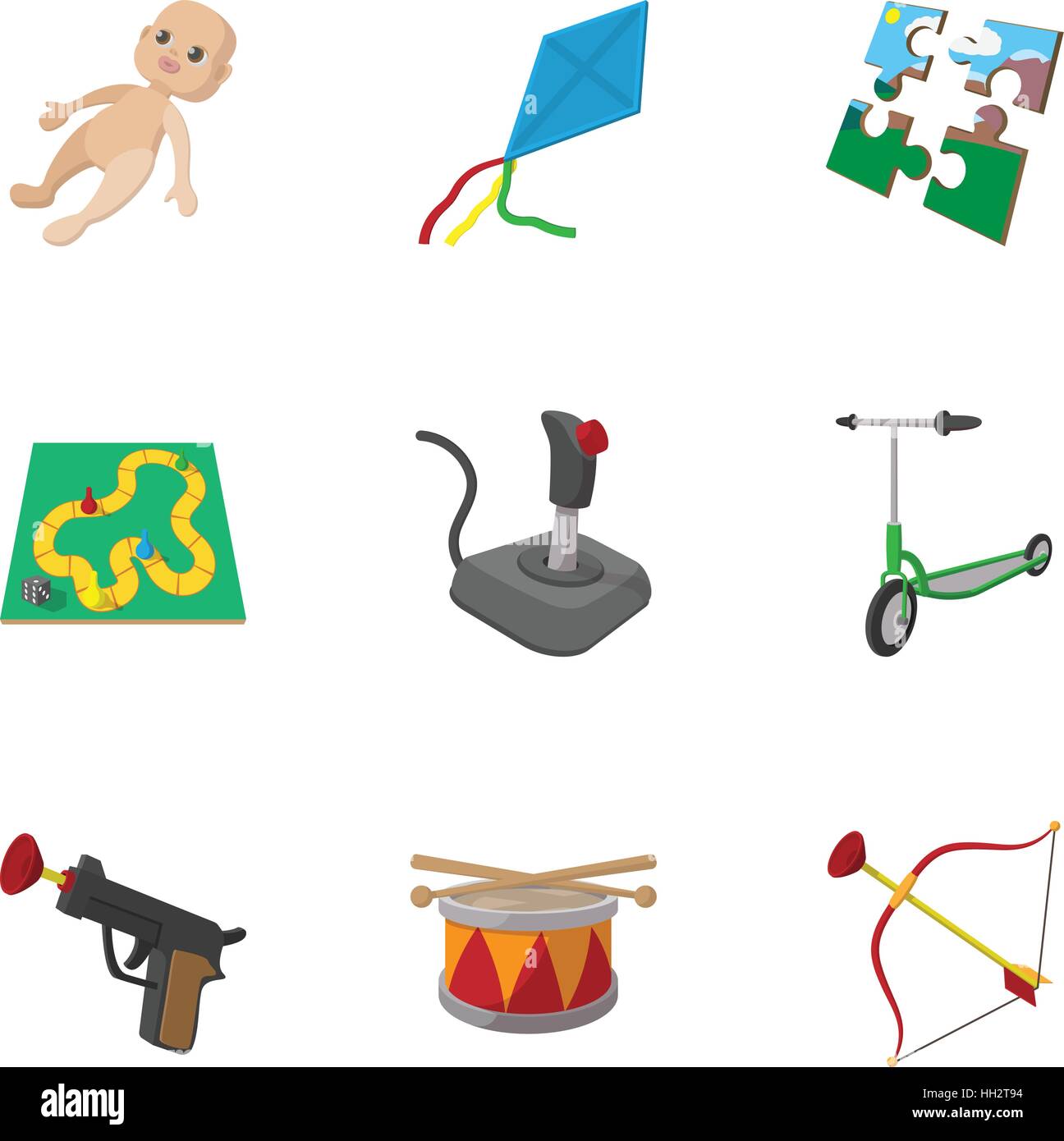Kids fun icons set, cartoon style Stock Vector Image & Art - Alamy