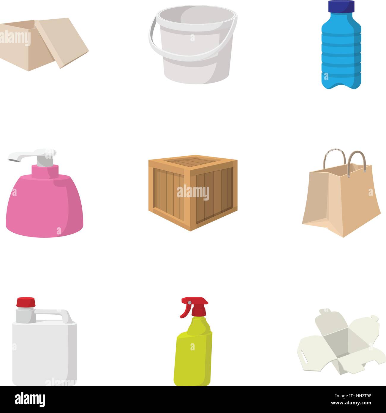 Container icons set, cartoon style Stock Vector Image & Art - Alamy