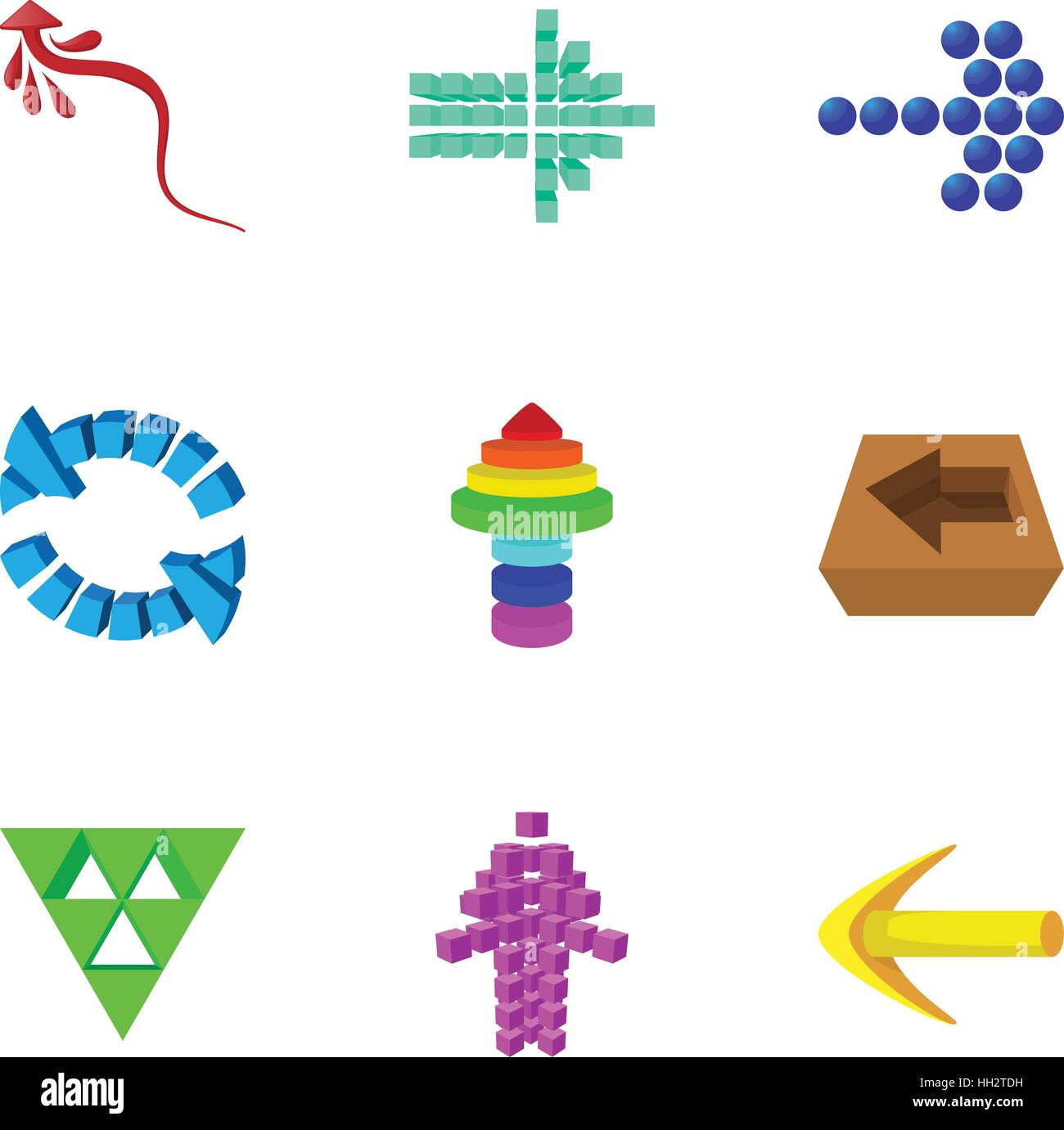 Arrow icons set, cartoon style Stock Vector Image & Art - Alamy