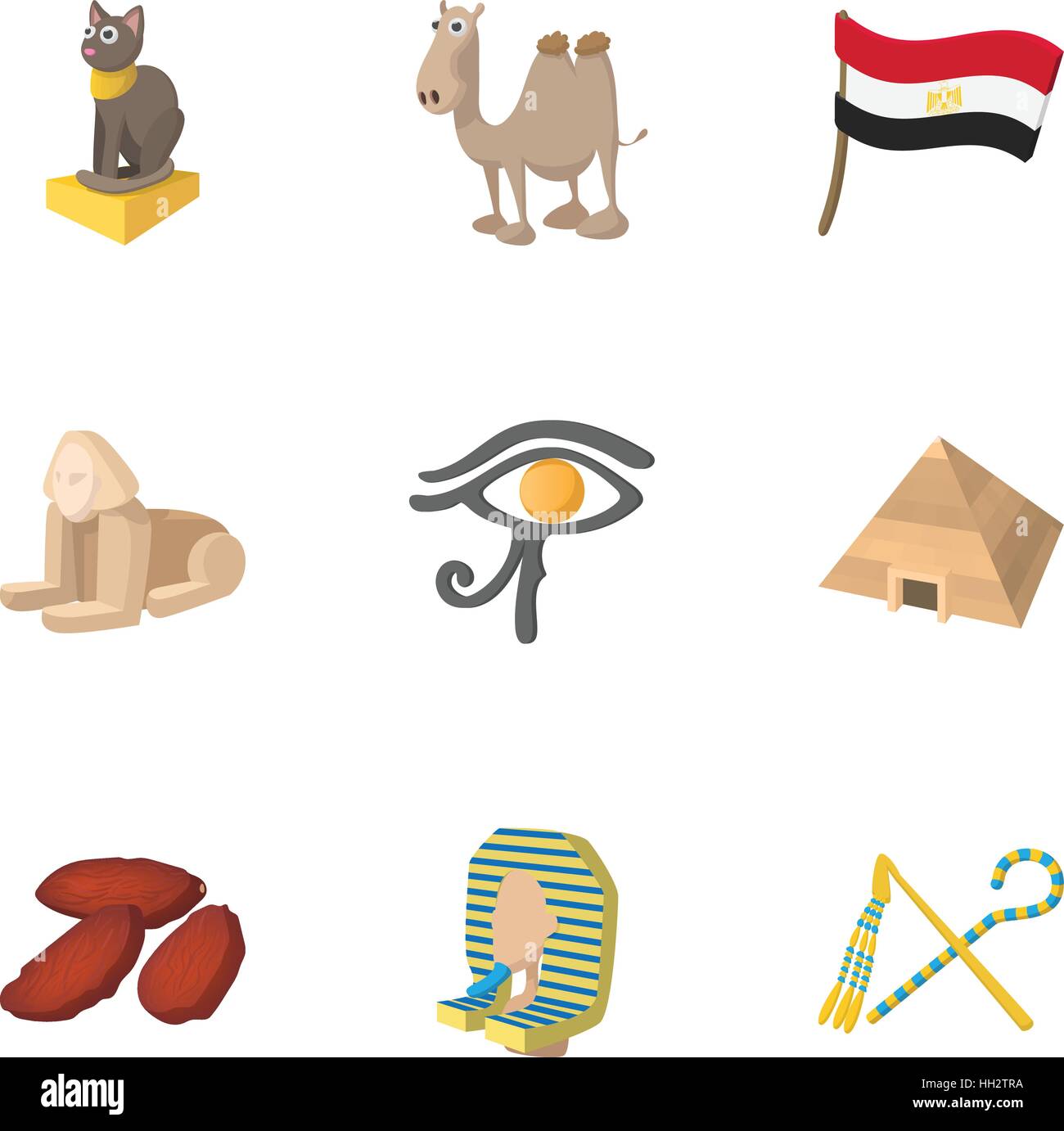 Egypt icons set, cartoon style Stock Vector Image & Art - Alamy