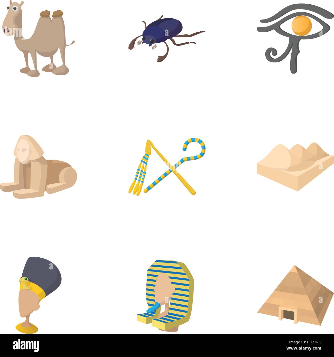 Tourism in Egypt icons set, cartoon style Stock Vector Image & Art - Alamy