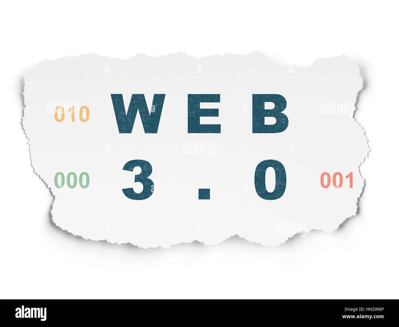 Web development concept: Web 3.0 on Torn Paper background Stock Photo