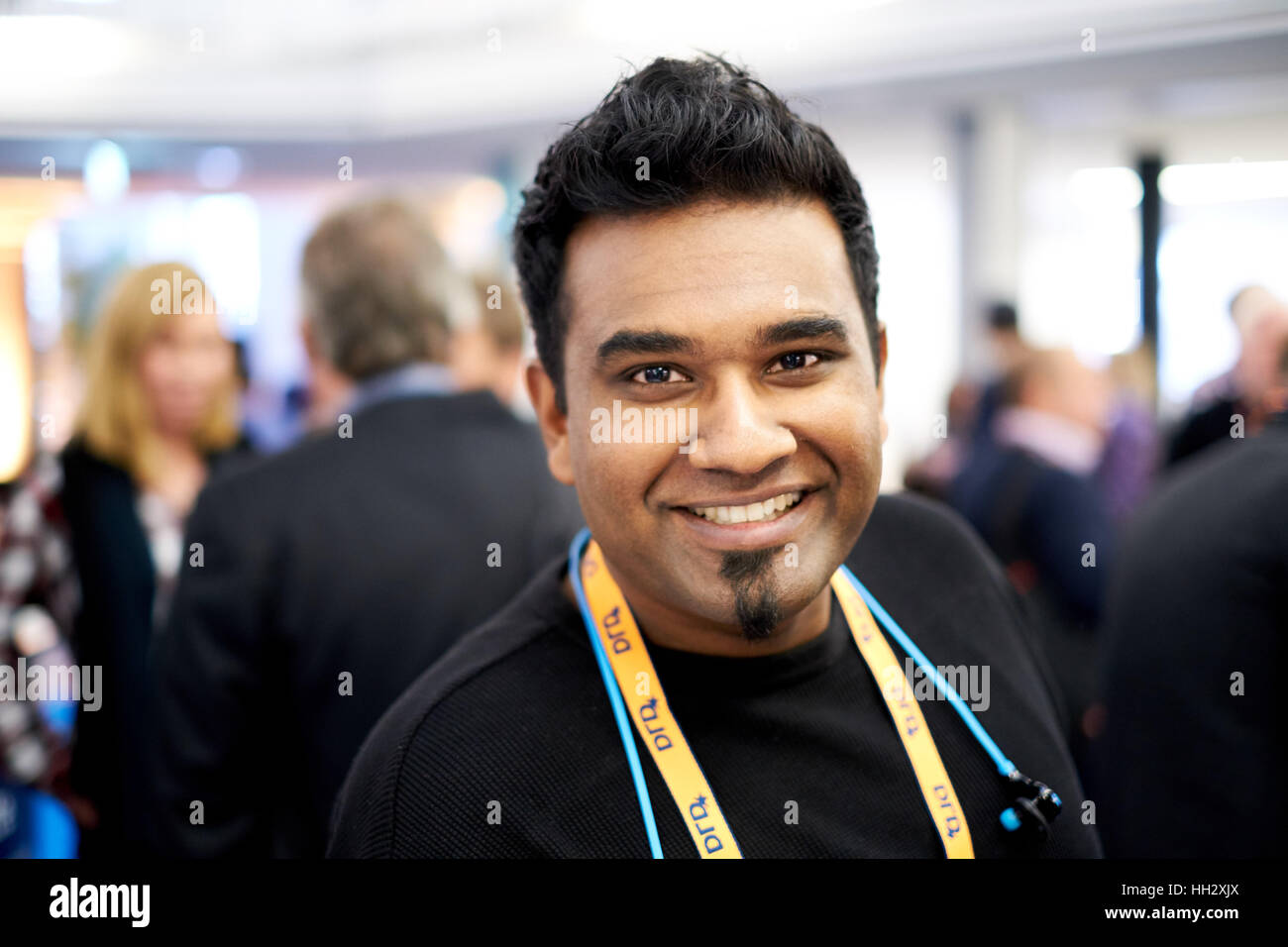 MUNICH/GERMANY - JANUARY 15: DANIEL RAMAMOORTHY (Treehouse) during Conference at the Alte Bayerische Staatsbank on January 15, 2017 in Munich, Germany. DLD is is Europ's big innovation conference on Digital-Life-Design. (Photo: picture alliance / Robert Sc | usage worldwide Stock Photo