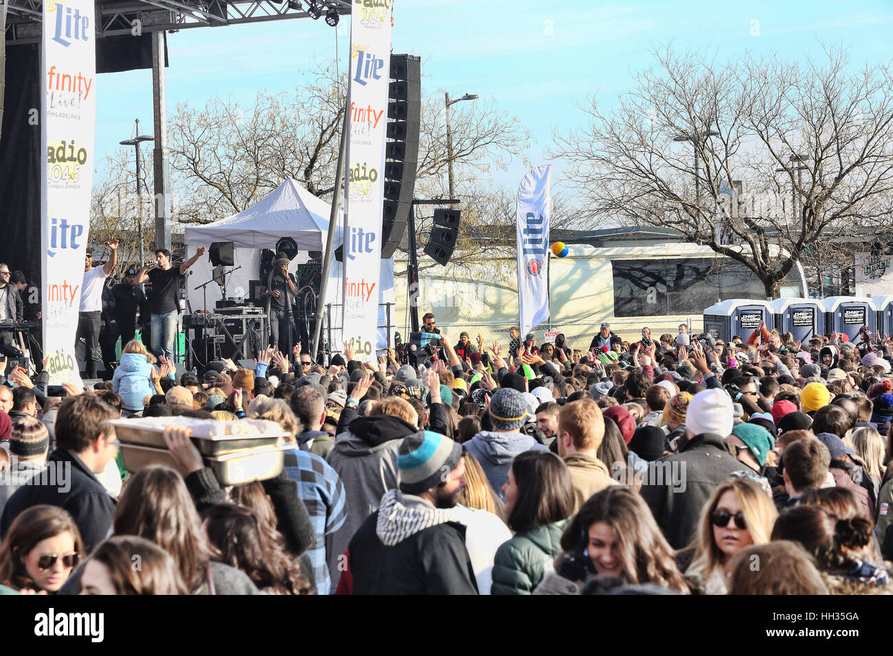 Philadelphia, USA. 15th Jan, 2017. Capital Cities performing at Radio 104.5 Winter Jawn at