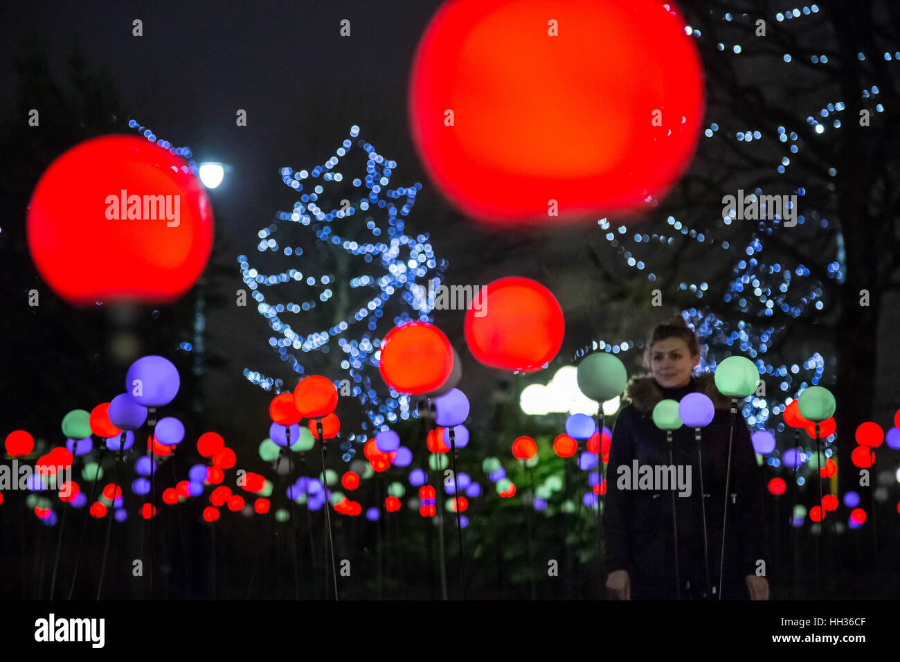 London, UK. 16th January, 2017. Winter Lights interactive art