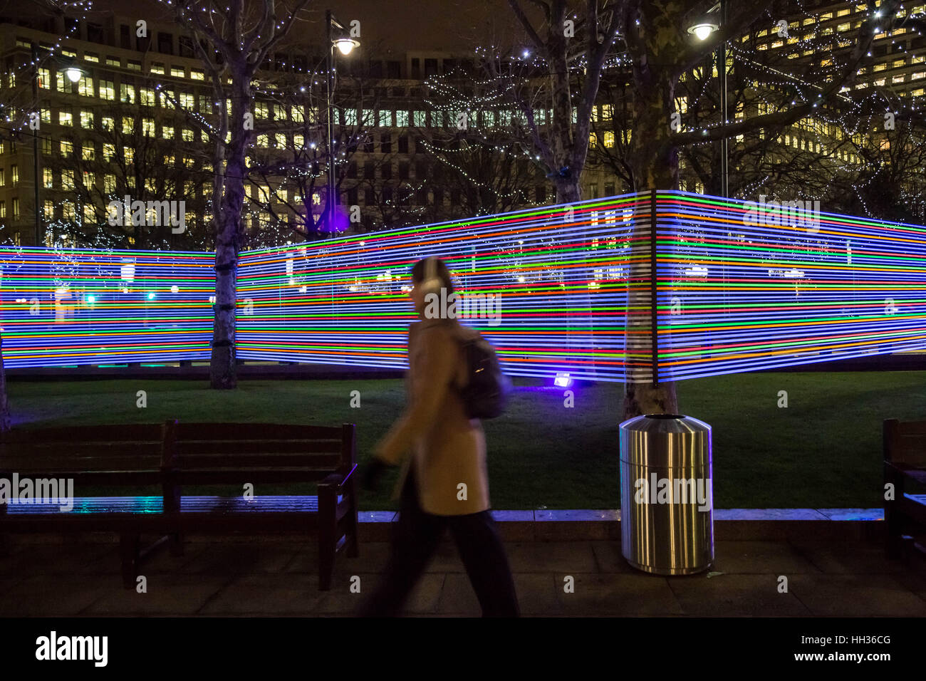 London, UK. 16th January, 2017. Winter Lights interactive art