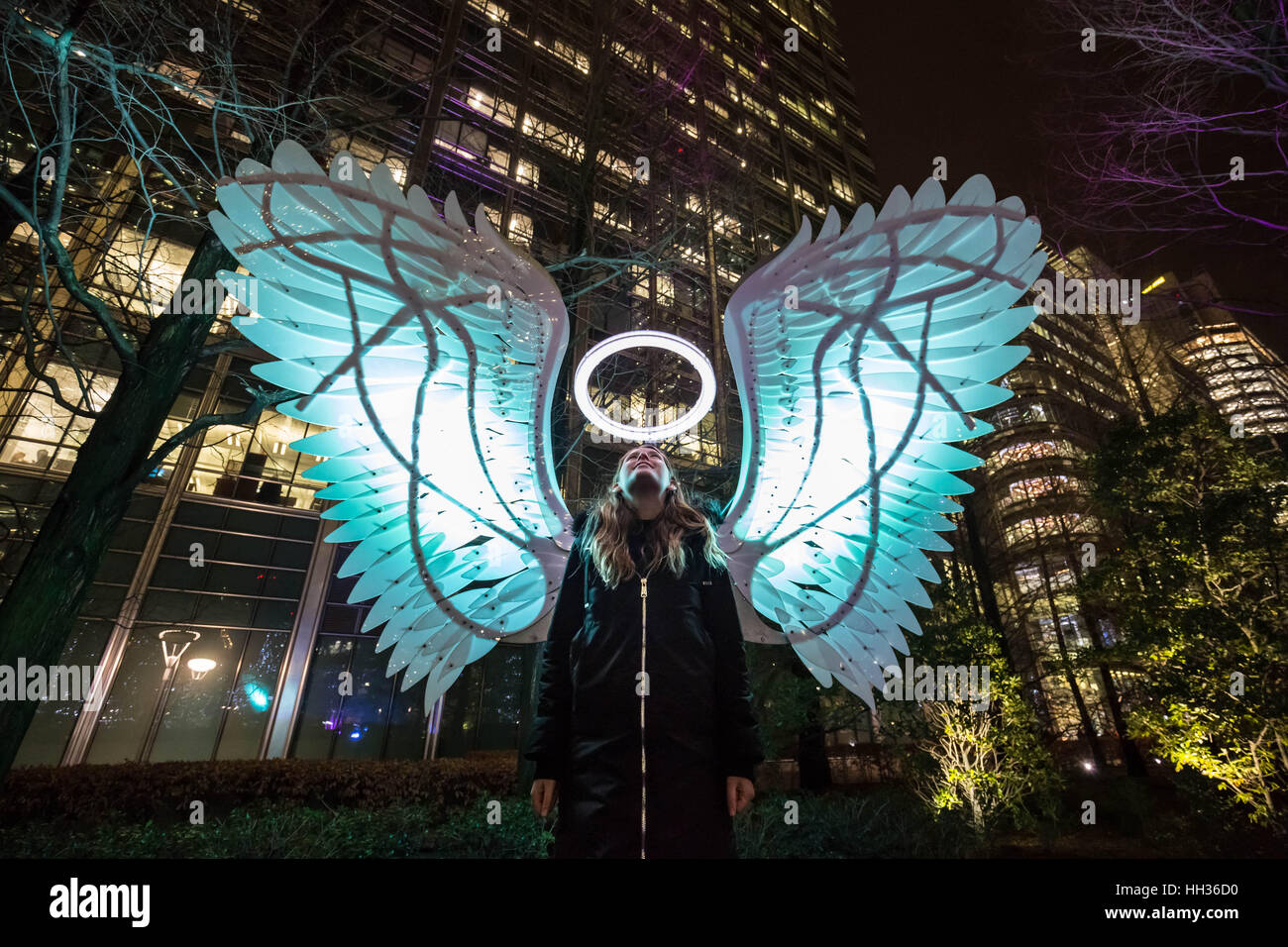 London, UK. 16th January, 2017. Winter Lights interactive art