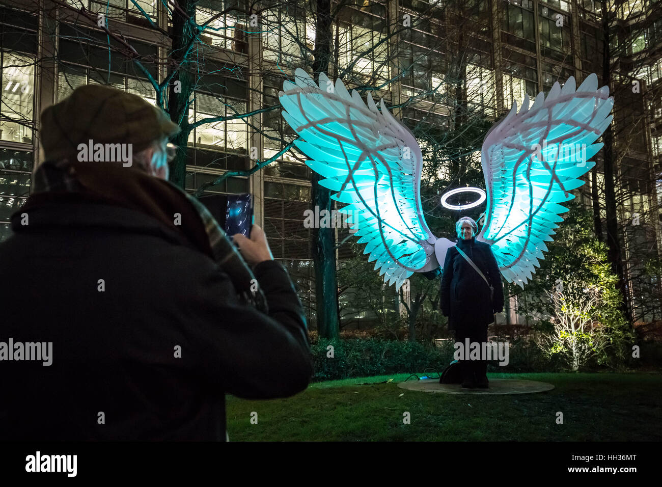 London, UK. 16th January, 2017. Winter Lights interactive art