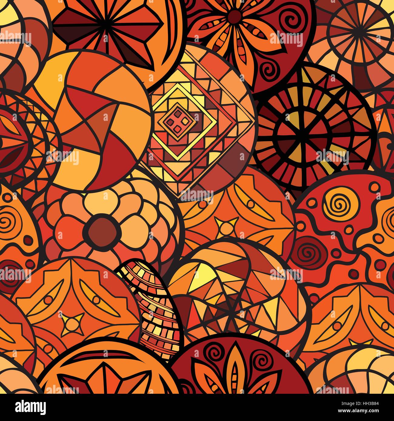 hand drawn ethnic seamless pattern Stock Vector Image & Art - Alamy