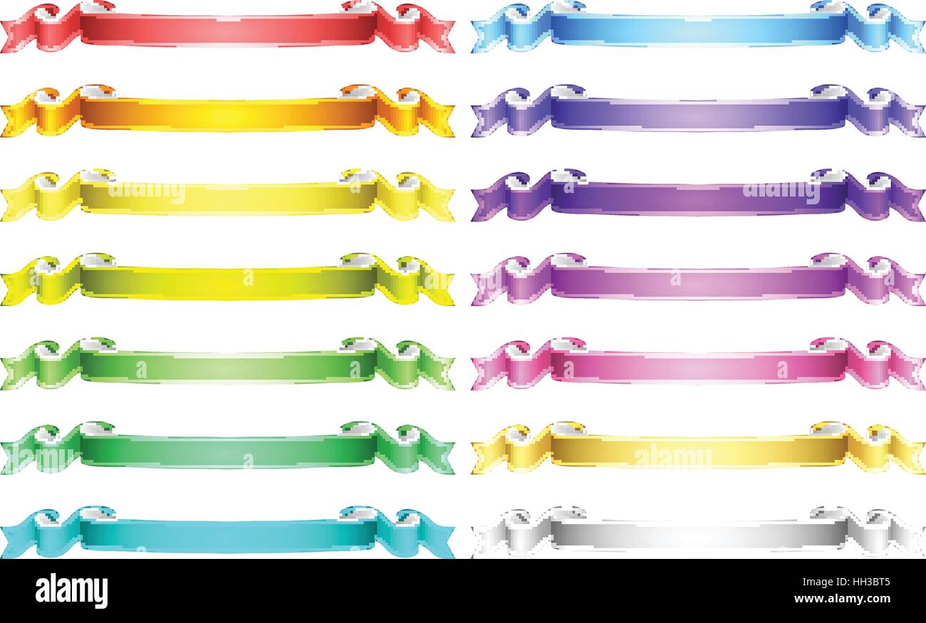 vector ribbons set Stock Vector Image & Art - Alamy