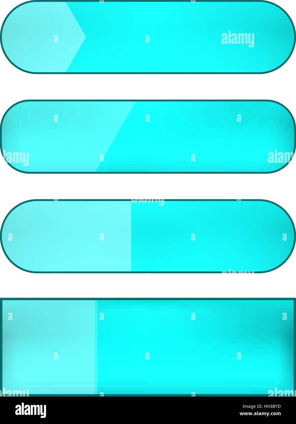 colored blank vector web buttons set - blue Stock Vector Image & Art ...