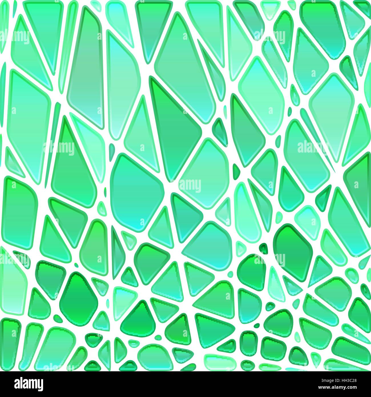 abstract vector stained-glass mosaic background - green and blue Stock ...
