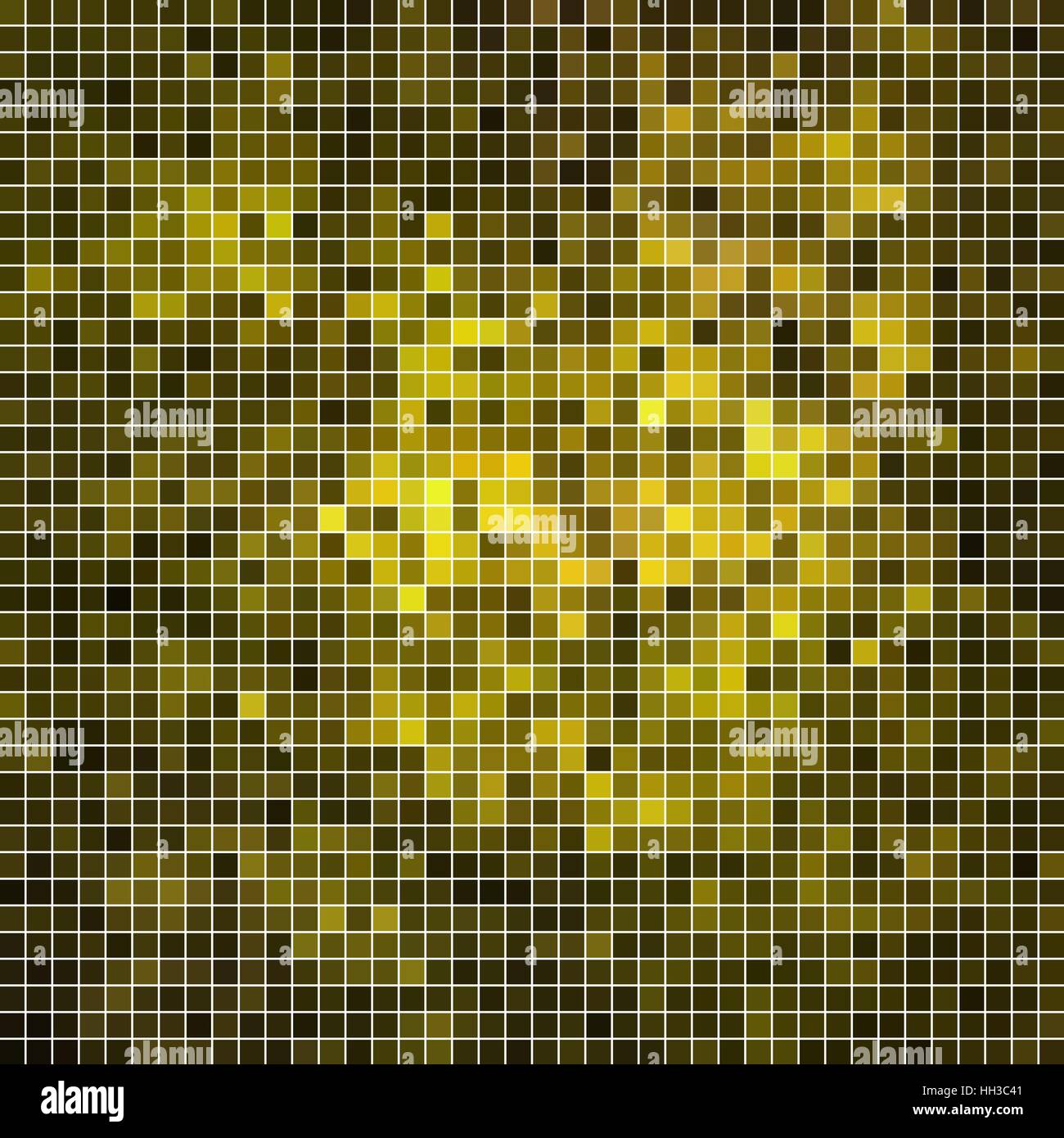 abstract vector square pixel mosaic background - yellow Stock Vector ...