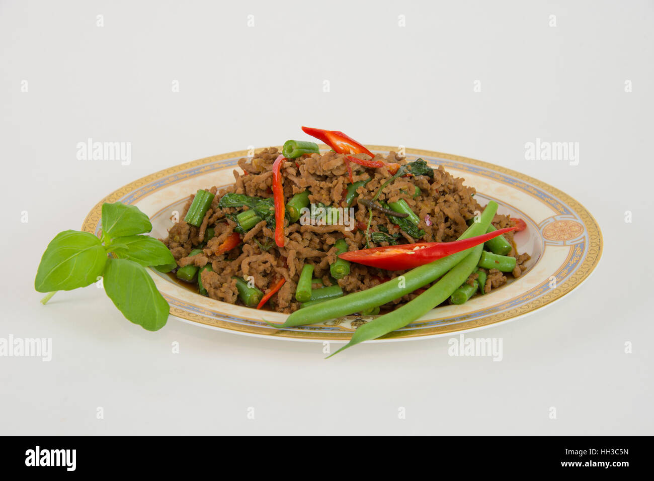Thai Chilli Minced Pork - Stock Image