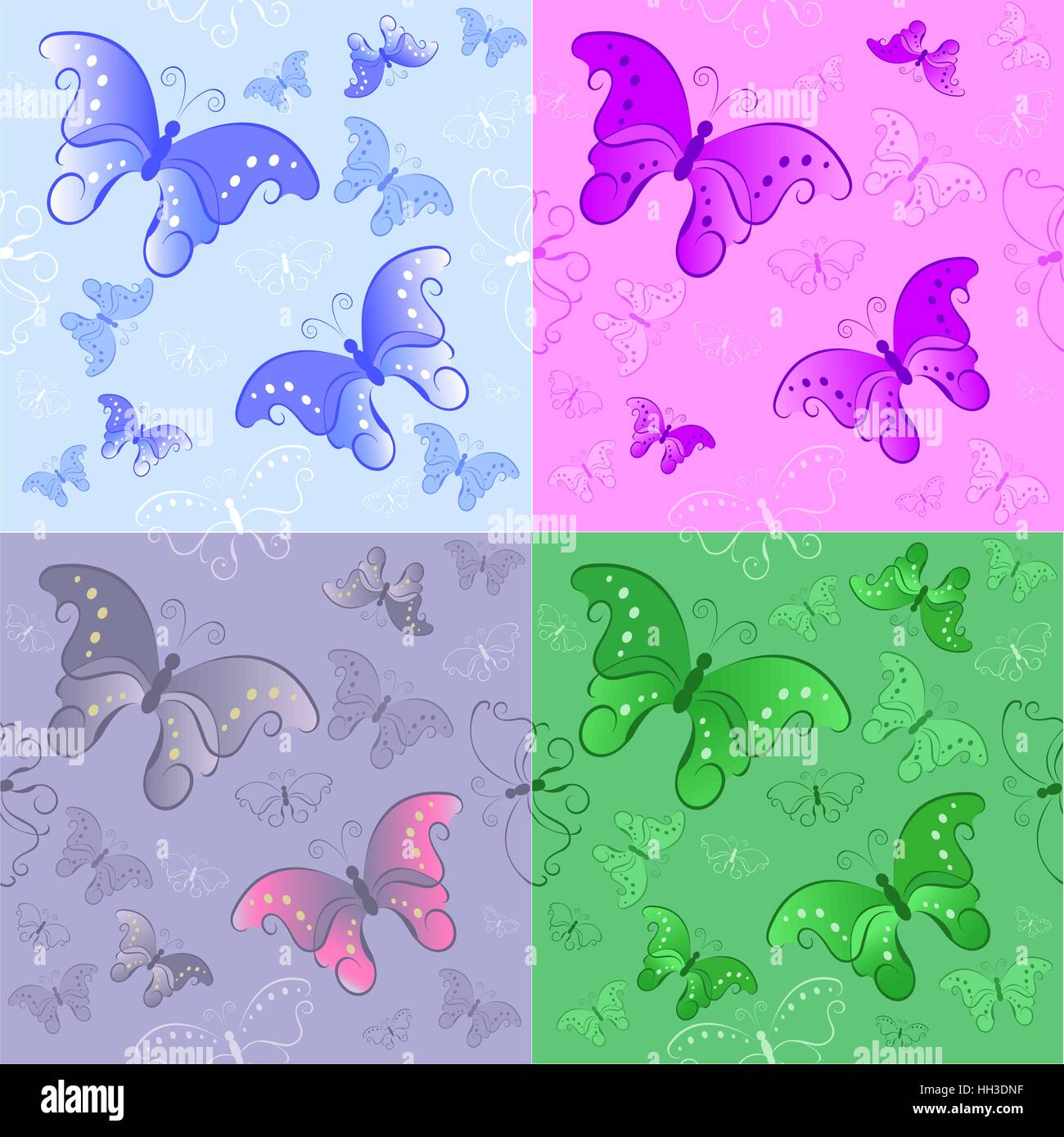 seamless pattern from butterflies Stock Vector