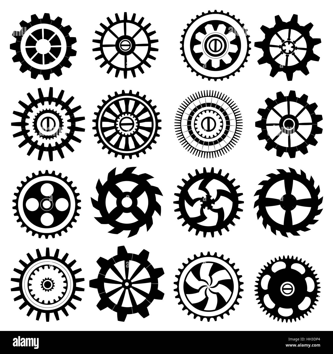 Gears interconnecting Stock Vector Images Alamy