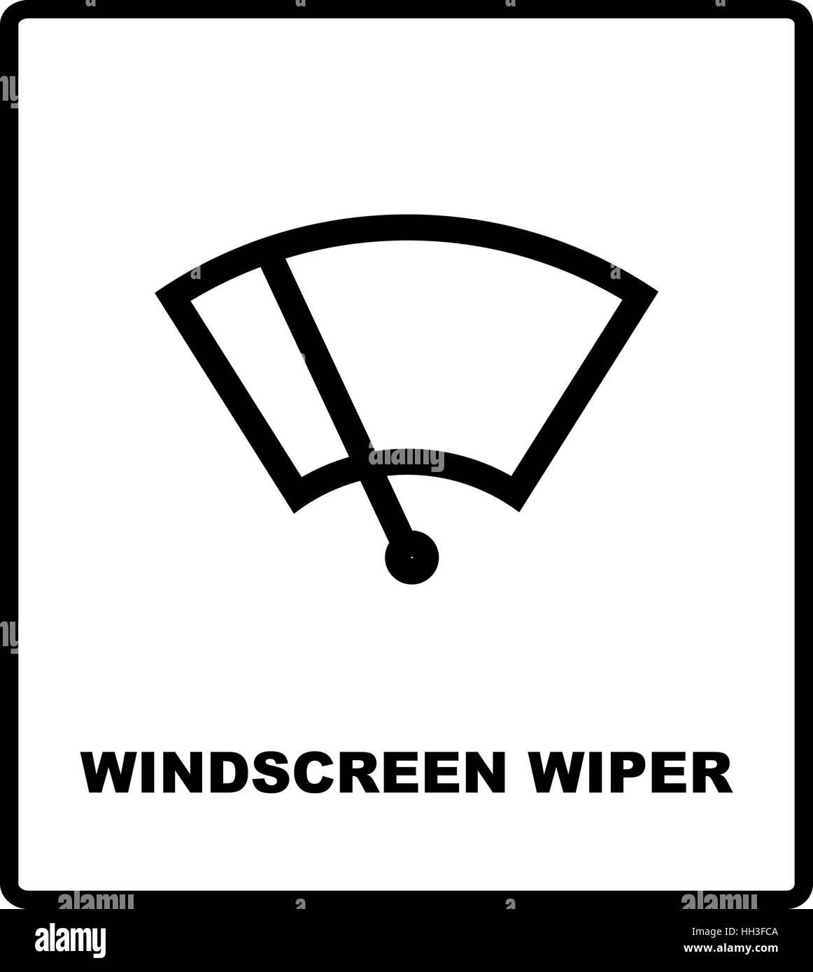 Windscreen wiper sign. Car icon wiper. Vector illustration isolated