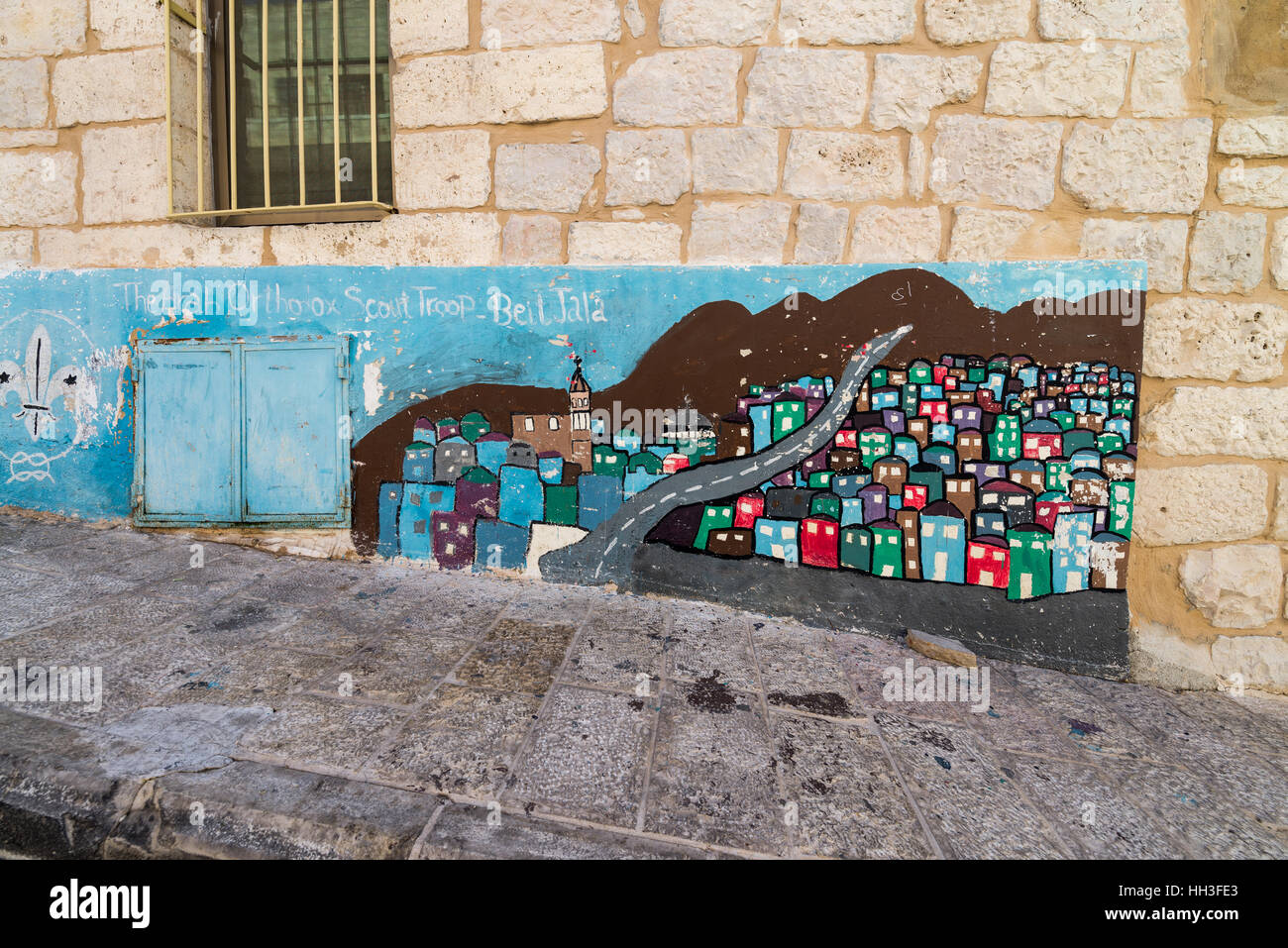 Street of Bayt Jala, Israel, Asia Stock Photo - Alamy