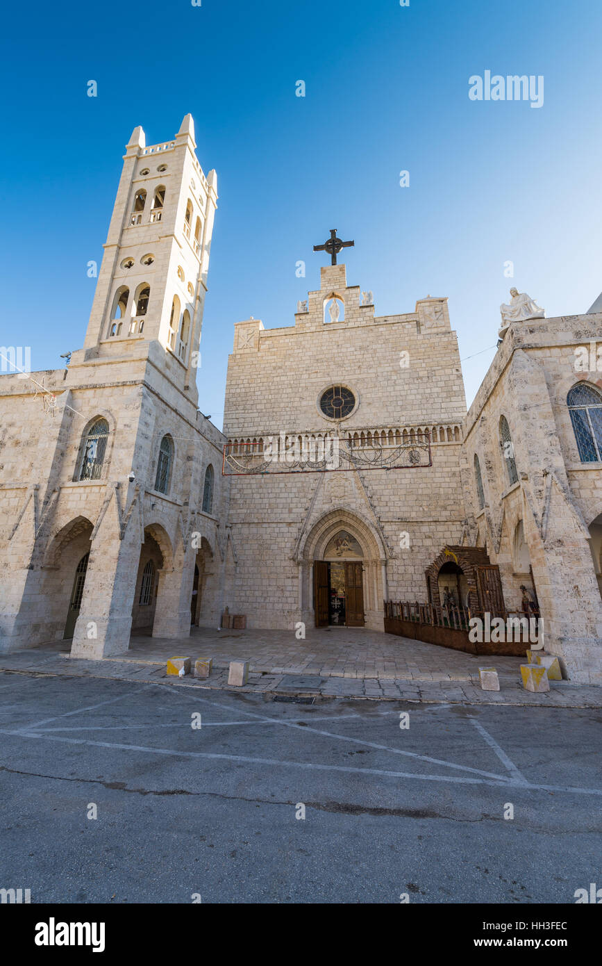 Exterior of the Annunciation Latin Church in the Beit Jala, Israel ...