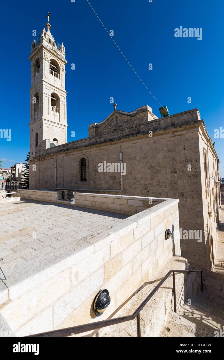 Exterior of the Church of the Virgin Mary in the Beit Jala, Israel ...