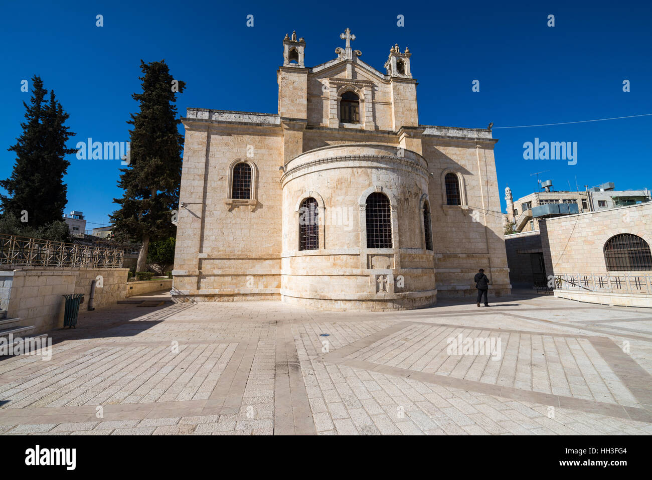 Exterior of the Church of the Virgin Mary in the Beit Jala, Israel ...