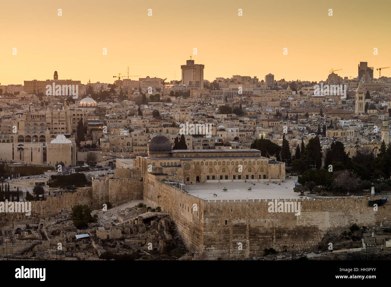 General view of the old city of the Jerusalem, Israel Stock Photo - Alamy