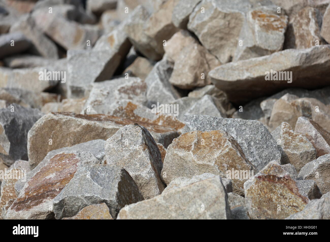 Steine Muschelkalk Muschelkalksteine Stock Photo