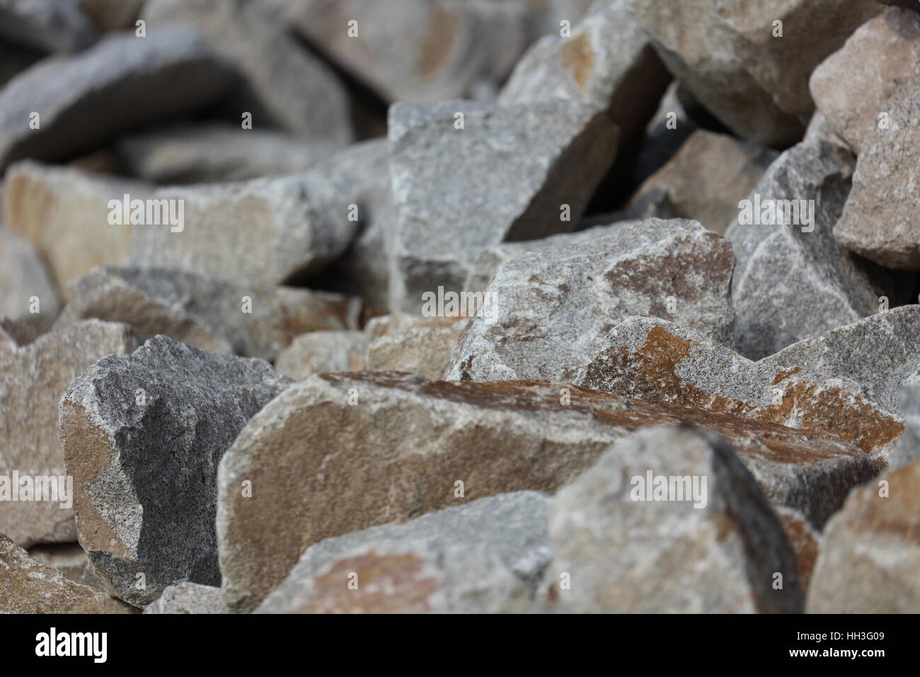 Steine Muschelkalk Muschelkalksteine Stock Photo