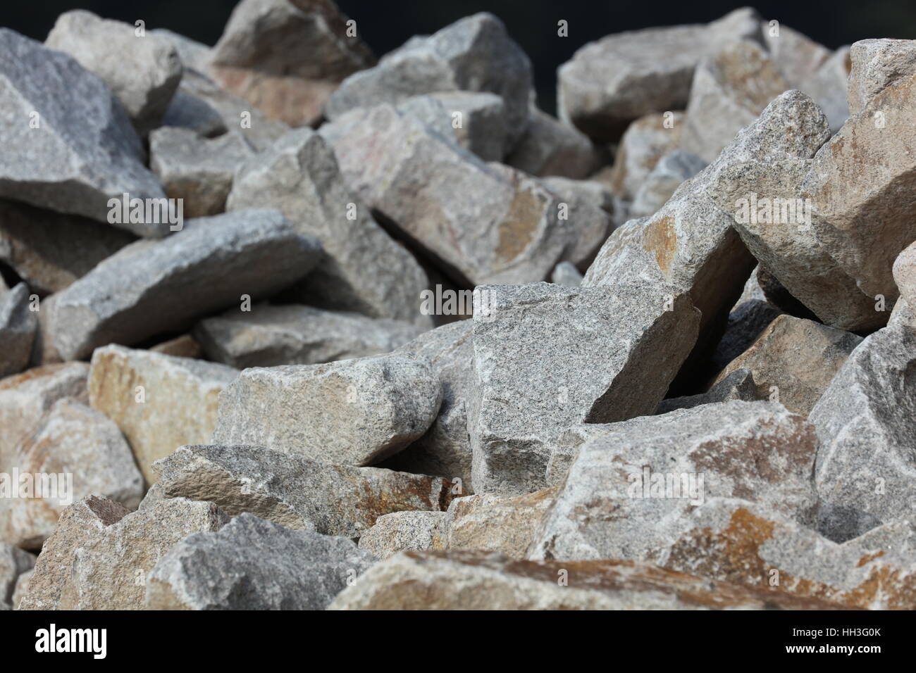 Steine Muschelkalk Muschelkalksteine Stock Photo