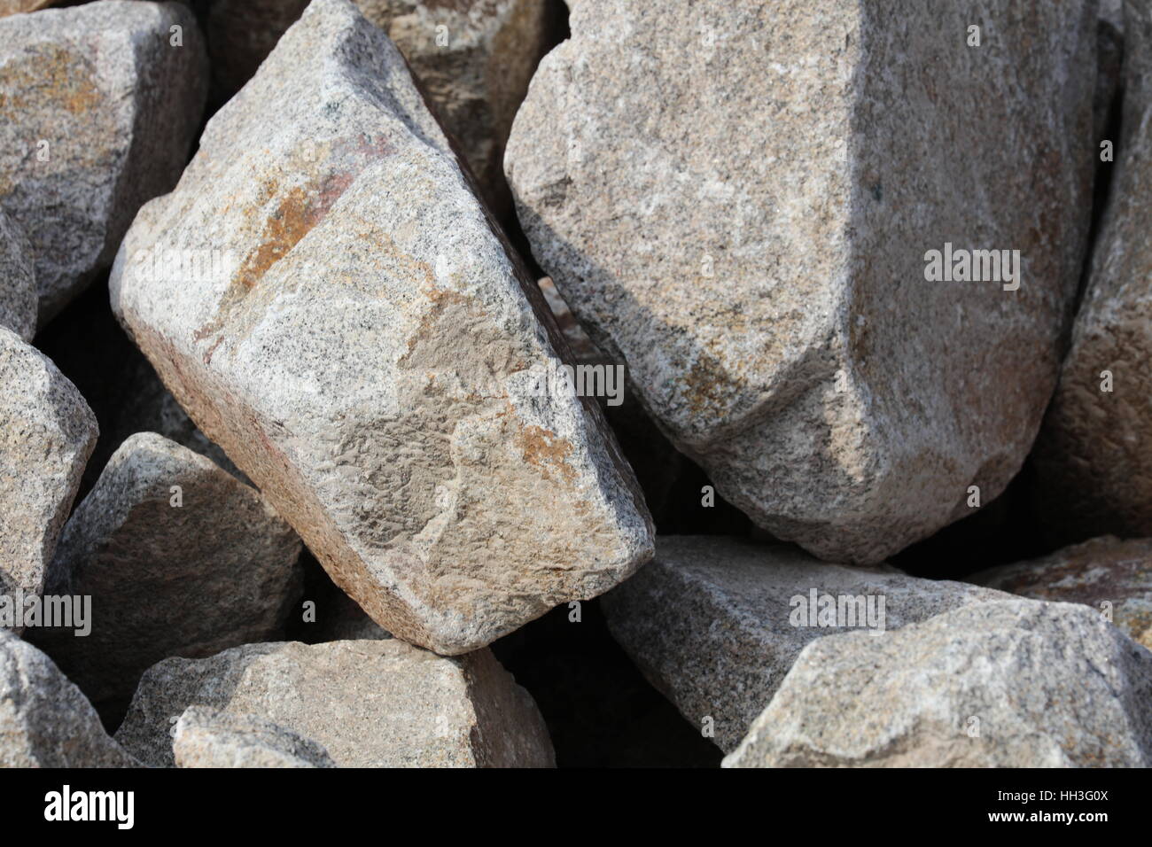 Steine Muschelkalk Muschelkalksteine Stock Photo