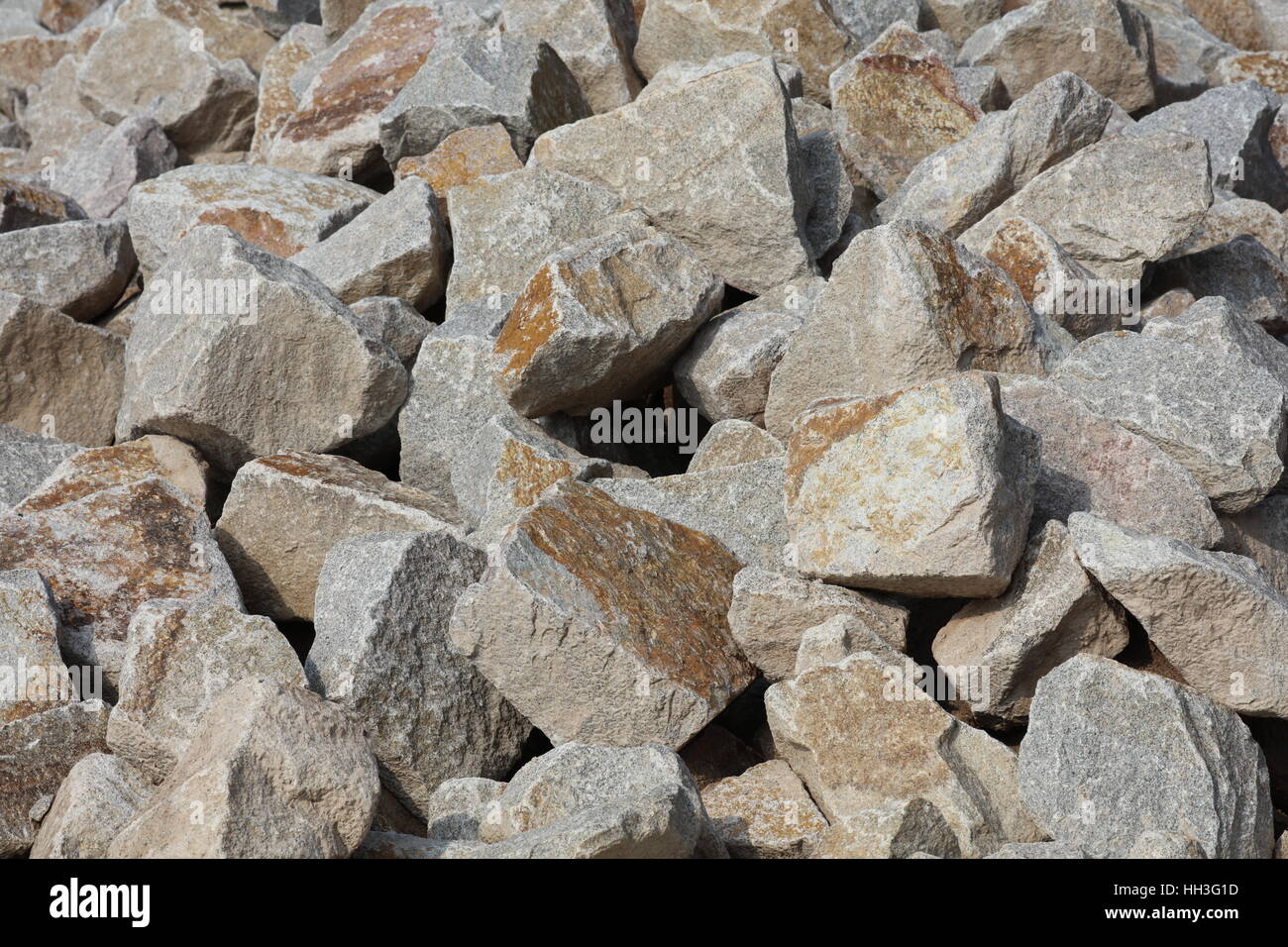 Steine Muschelkalk Muschelkalksteine Stock Photo