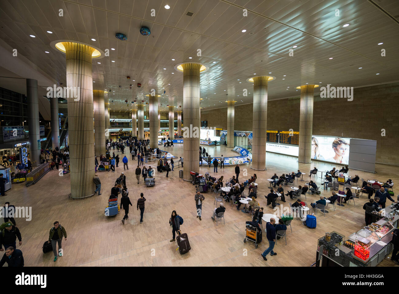 Arrival hall, Ben Gurion Airport, Tel AvivJaffa, Israel Stock Photo