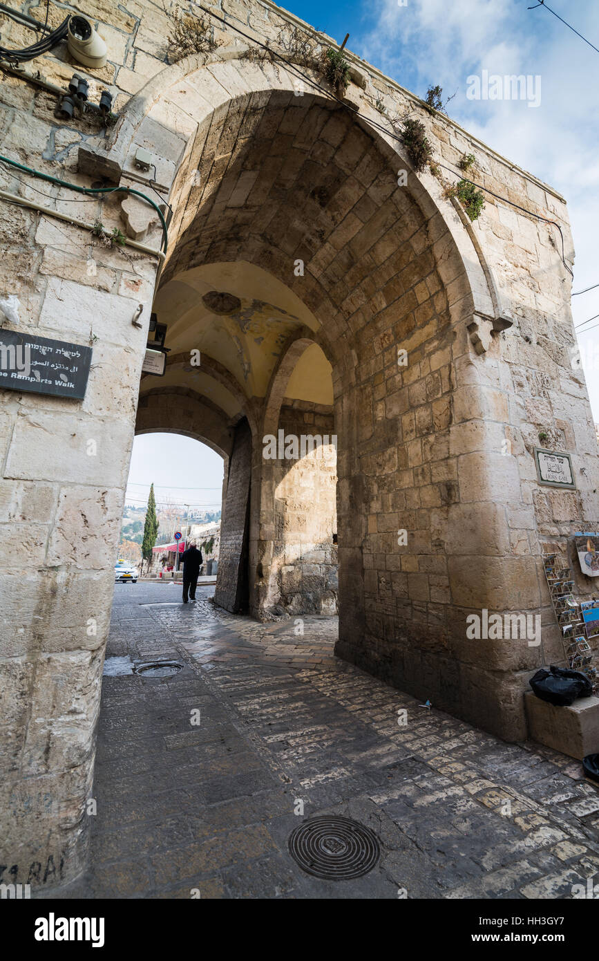Lion's Gate in the Old City of the Jerusalem, Israel Stock Photo