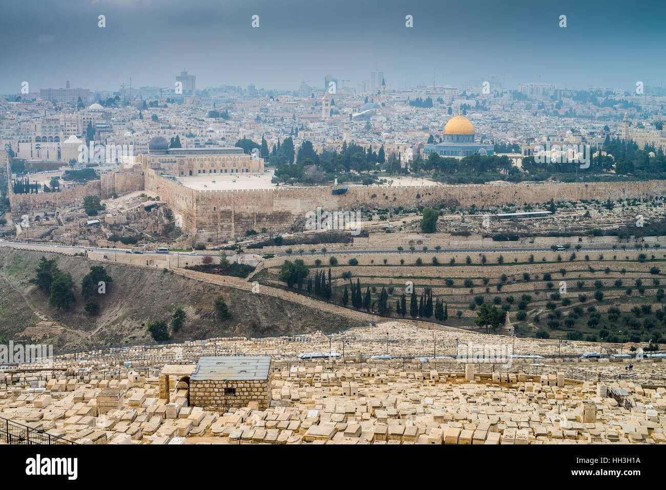 General view of the old city of the Jerusalem, Israel Stock Photo - Alamy