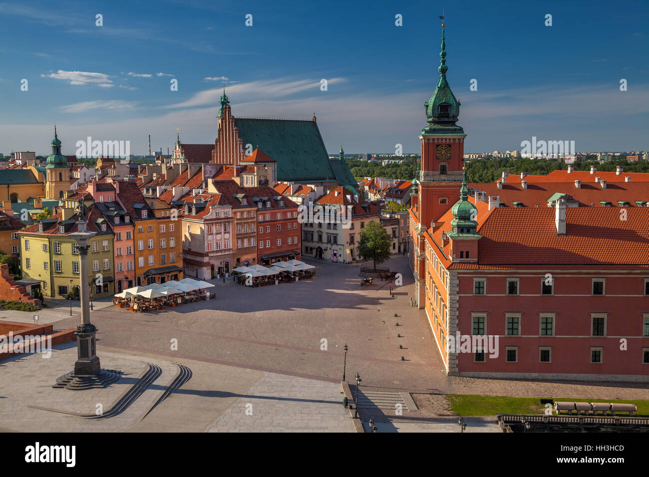 Warsaw. Cityscape image of Old Town Warsaw, Poland during sunny day. Stock Photo