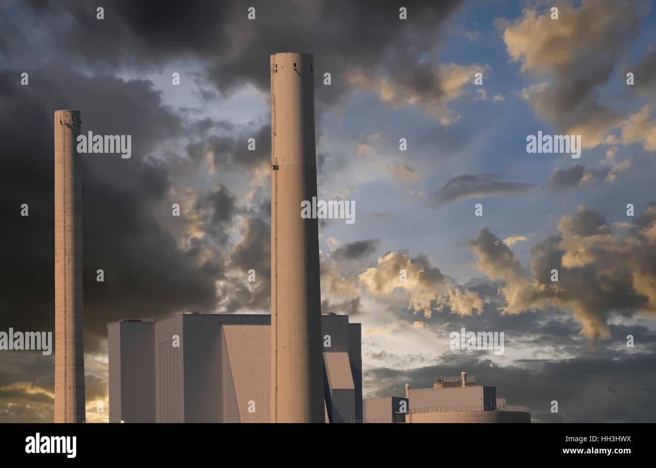 Kohlekraftwerk Großkraftwerk Stock Photo